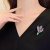 Exquisite Purple Lavender Brooch Women's Brooches Crystal Rhinestone Bouquet Pins Clothing Coat Jewelry Gift