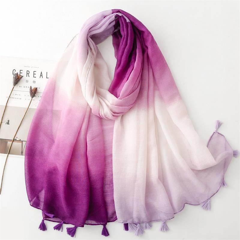 Spain Fashion Abstract Tie-Dyed Tassel Viscose Scarf Autumn Shawls And Wraps Beach Pashmina Stole Bufandas Muslim Sjaal 180*90Cm