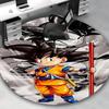 1pc Dragon Ball Z Goku Anime Cartoon Design Round Carpet Office Chair Mat Non-Slip Rug for Home Decor, Living Room, Bedroom, Game Room