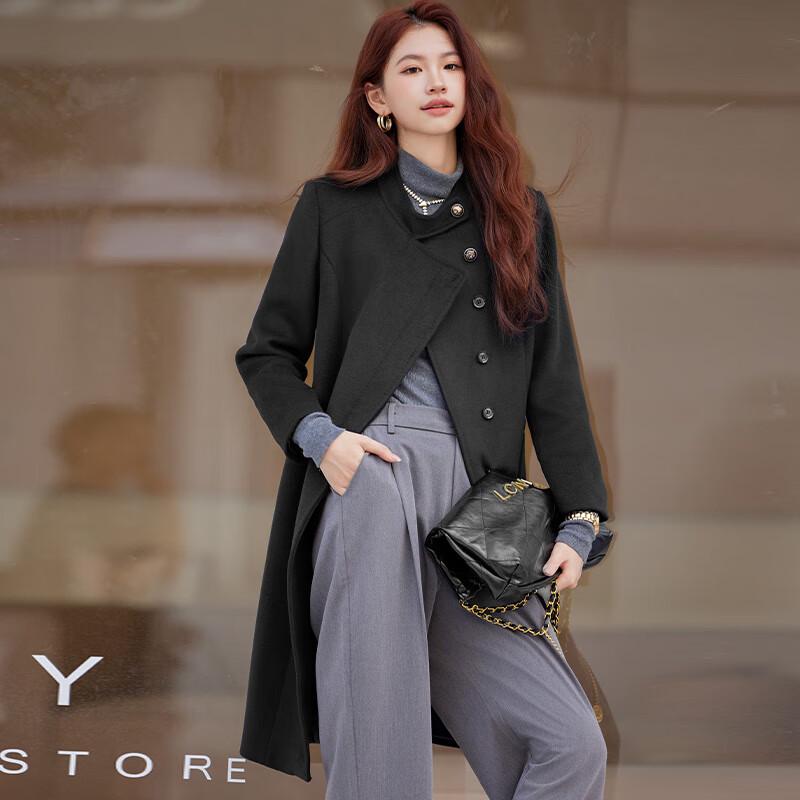 Women's Mid-length Wool Blend Professional Winter Coat