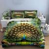 Elegant Peacock Garden Decor Set Multiple Sizes Kid'S And Adults' Bedroom Exquisite 3Pc Bedding Set, Gift