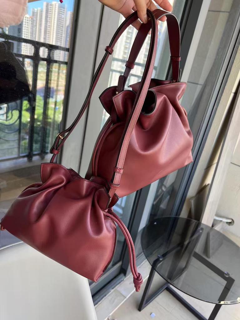 2024 Luojia Měkká hovězí kůže Kbelíková taška: Všestranná velká a malá kabelka, taška přes rameno a taška messenger pro ženy