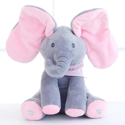 New Doll Hide and Seek Elephant Electric Plush Toy Will Stir Up Ears Elephant Doll Doll