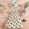 0-3 Years Old Girl Fashion Princess Dress Summer Children's Cute Butterfly Print Dress With Matching Hat