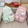 Schoolbag new schoolbag female Japanese ins cute dopamine contrasting color college style backpack large capacity high value backpack
