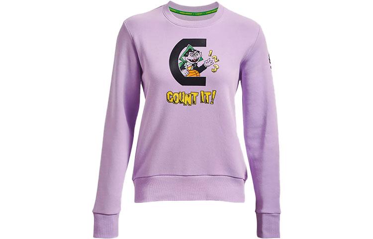 Under Armour Curry X Sesame Street Sweatshirts Women s Purple Crew Neck Moderate Regular 1371252-566 S