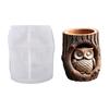 Creative Silicone Mold Stump Owl Shape Flower Containers Moulds Silicone Texturefor Resin Art and Handmade Jewelry