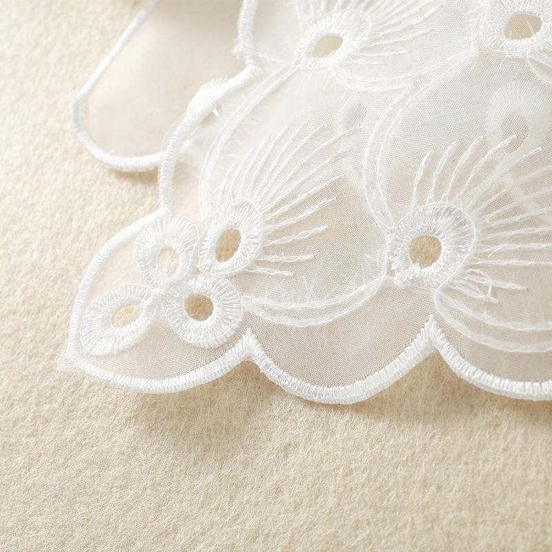 Bow Lace Shawl Women'S Versatile Eugen Yarn Embroidered False Collar Spring And Autumn External Decorative Collar Skirt Shawl