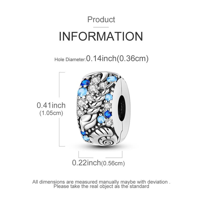 Original Charms Beads Copper Clip Charms Zircon Silicone Spacer Beads Fit Original Bracelet Diy Charm Women Jewelry