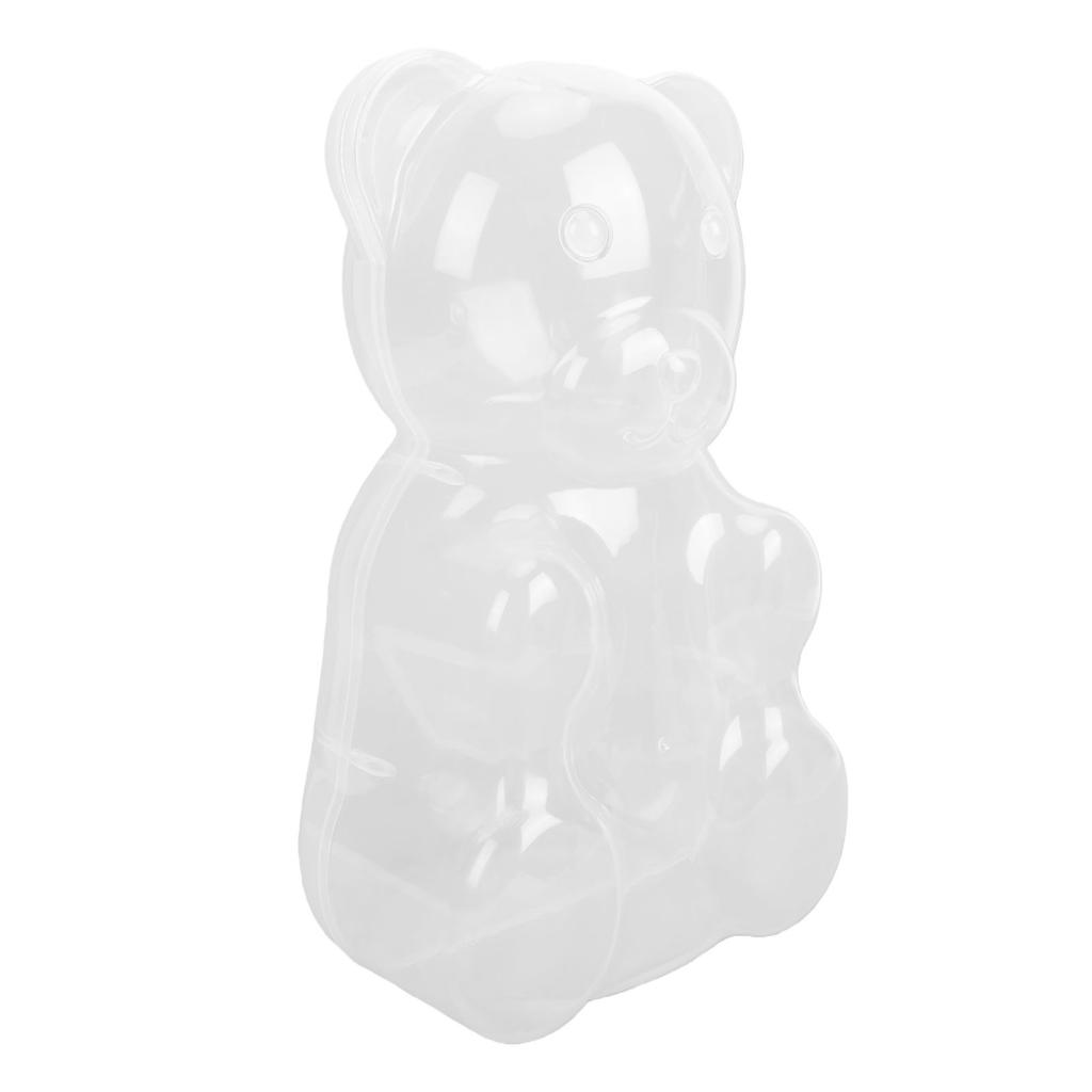 Large Plastic Bear Container Jar Clear Bear Gift Box Dispenser Fillable Candy Box for Birthday Party Favors