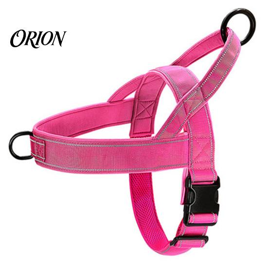 Easy On Off Dog Harness No-Pull with Handle, Adjustable Reflective Harness, Heavy-Duty No-fuss Padded Nylon for Medium Large Dogs Walking Training