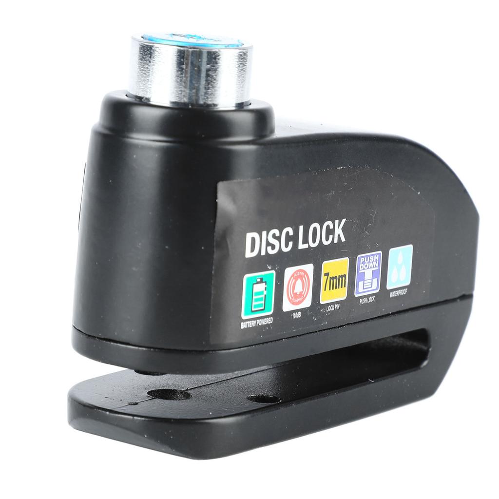Bicycle Alarm Disc Lock Security Alarm Disc Brake Lock Riding Equipment for Mountain Bike Electric Vehicles Black