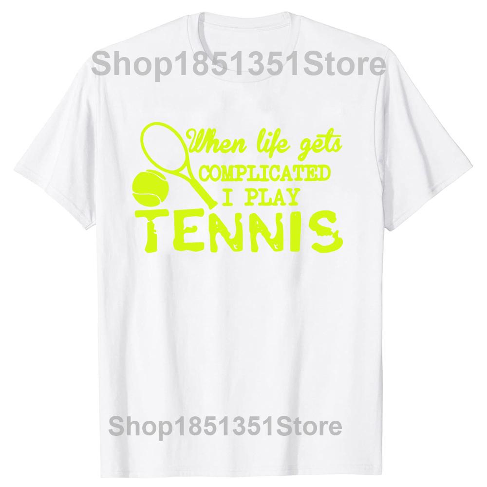 New Summer Style I Love Play Tennis TShirt Unisex Clothing Gift Cotton Short Sleeve Funny T Shirt Graphic Harajuku Hip Hop