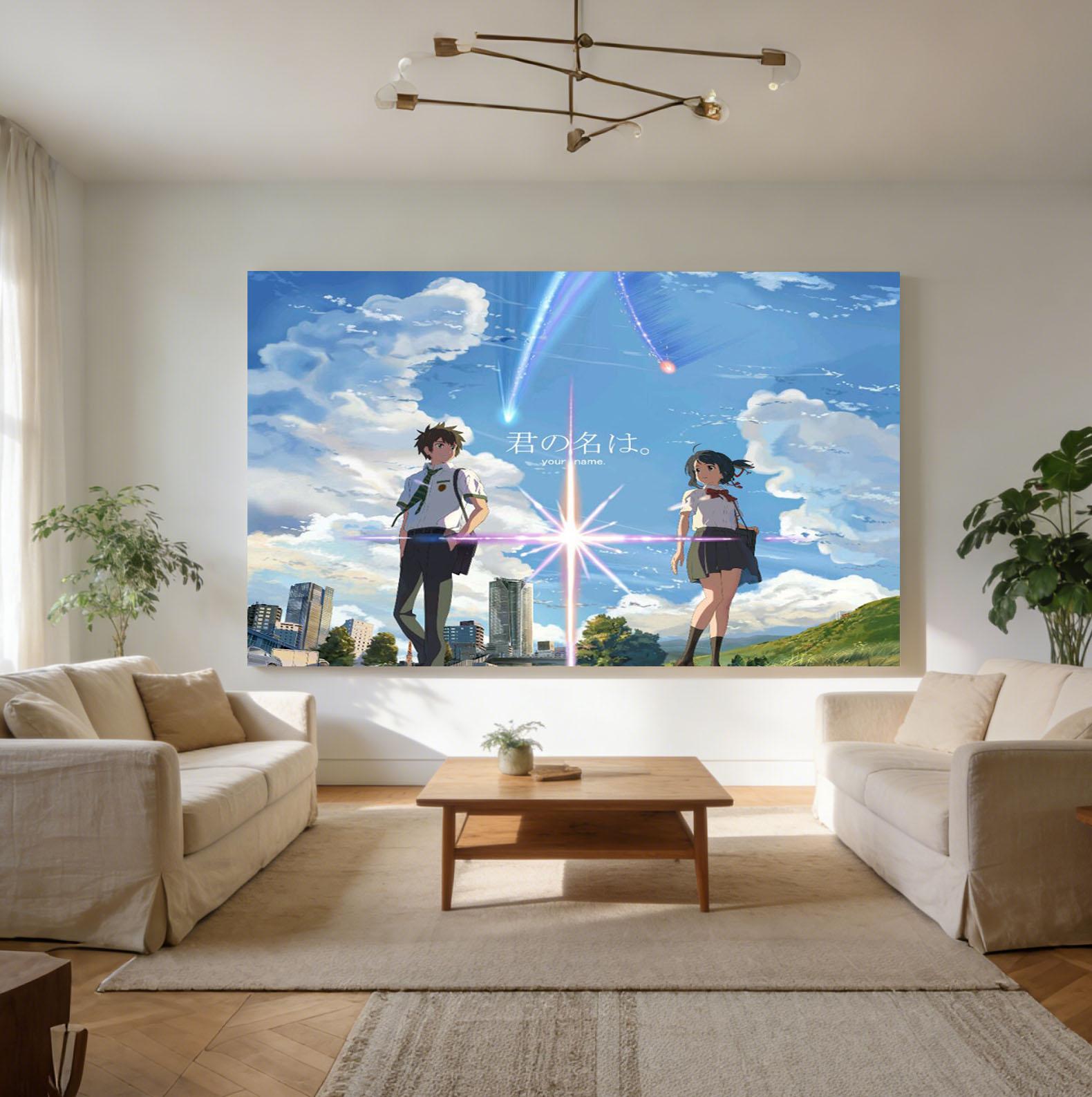

Anime Your Name Poster Tapestry Hippie SciFi Wall Hanging Aesthetic Background Cloth for Bedroom Wall Decor Ideal Gift for Fans 74x94cm(29x37in)
