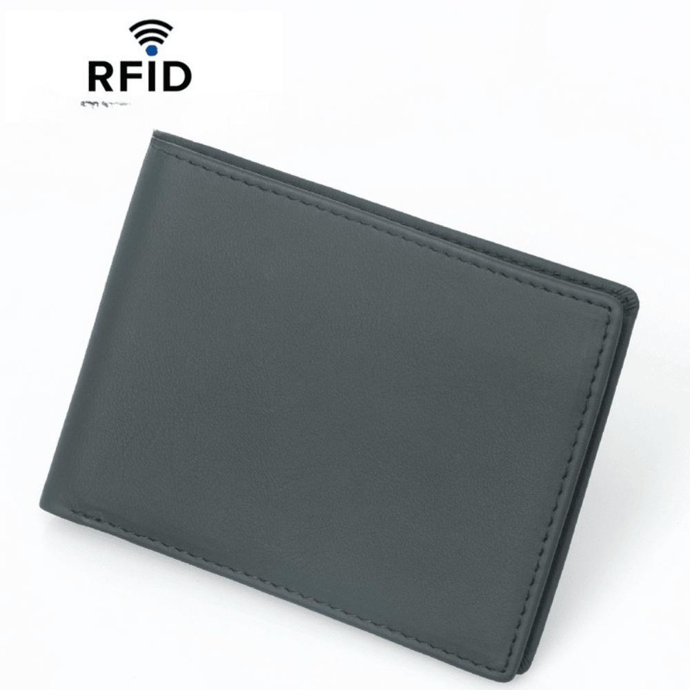 New Men's Wallet RFID Zipper Multi-card Position Short Wallet Change Bag