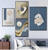Modern Green Geometric Abstract Canvas Painting Posters and Prints Wall Art Pictures for Bedroom Living Room Nordic Home Decor