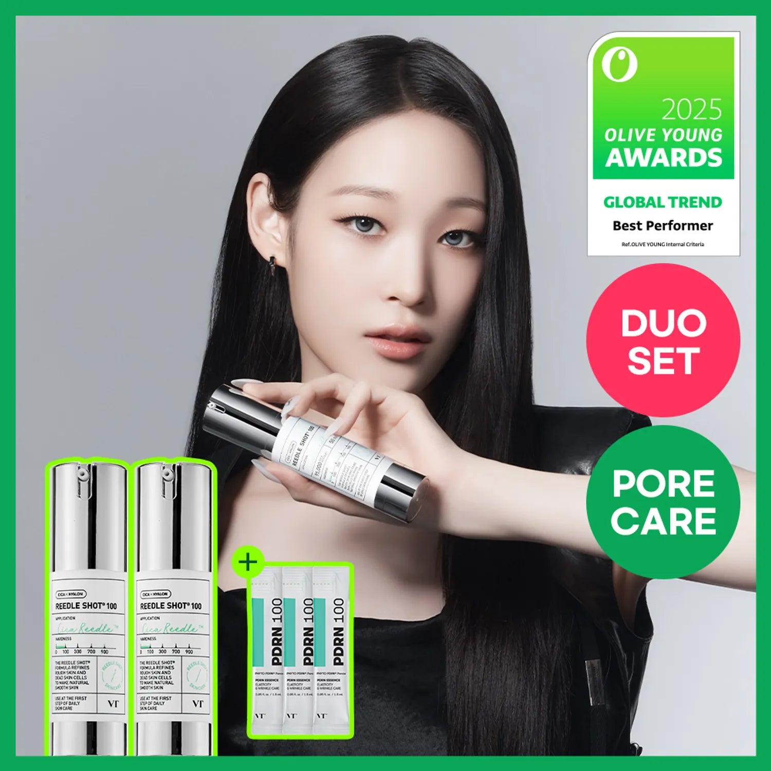 VT Reedle Shot 100 Essence 30ml Double Pack (+PDRN Essence 100 1.5ml*3ea) Essence 30ml Double Pack