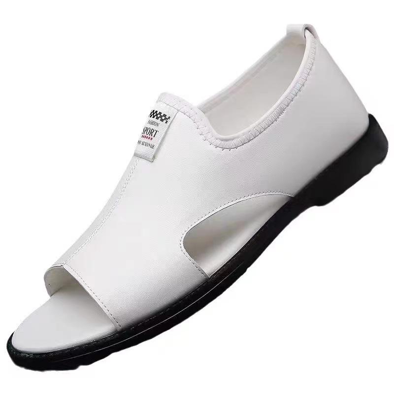 2025 Summer New Men's Hollow Breathable Sandals Casual Shoes Fashion Roman Beach Shoes Open-toed Men's Shoes 6602
