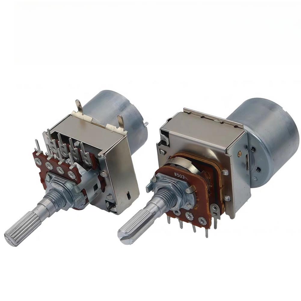 1pc 16 Type Amp Audio Master Volume Remote Control Motor Potentiometer Dual 8pins Instrument Parts Accessories