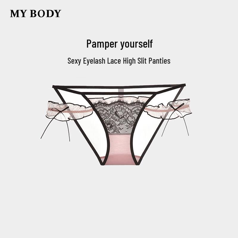 Mybody Women's Sexy Eyelash Lace Low-Rise Briefs