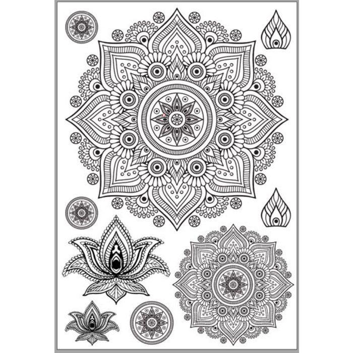 Transfert Thermocollant Mandala Noir A4
