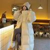 Fashionable Korean Style Women Long Cotton Jacket Large Size Loose Thick Coat