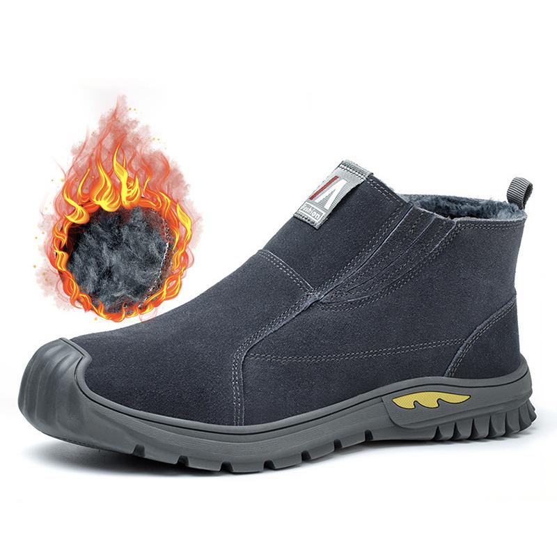 

Oulylan Male Wear Resistant Safety Footwear Non-slip Puncture Proof Work Shoes Steel Toe Anti Smash Labor Boots for Worker 46