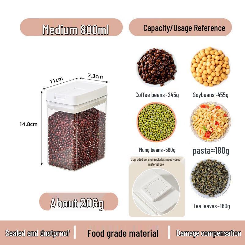 Japanese Style Thickened Food Storage Container Square 800ml