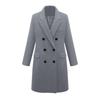 Cappotto da donna autunno classico doppiopetto lungo cappotto termico caldo antivento cappotto invernale strada uso quotidiano vacanza vestibilità ampia giacca elegante