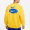 Nike NSW BB Crew Logo Casual Sport Fleece Pullover Men Sweatshirt Bright-Sulfur DM5461-709