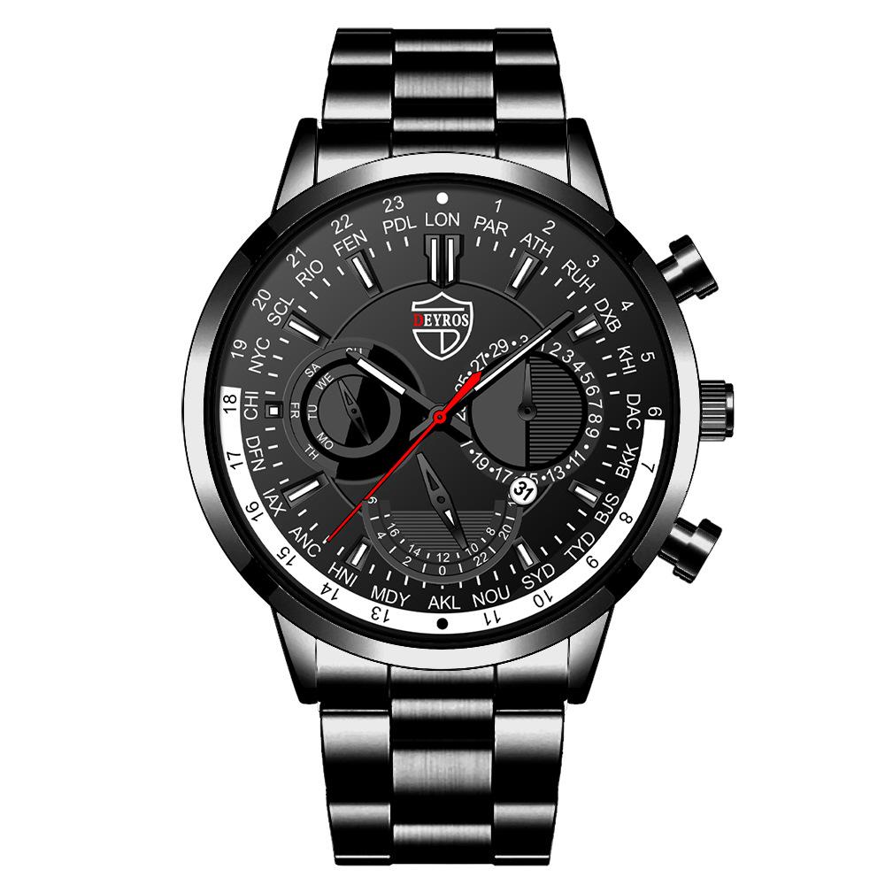 Fashion Business Kalender Herrenuhr Edelstahl Uhr