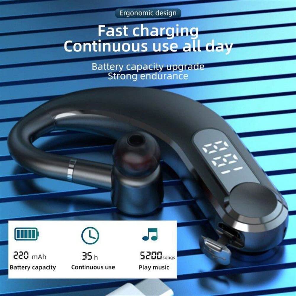 Bone Conduction Earphones, Earphone-Type Bone Conduction Sound Amplifier with Volume Control, 360-Degree Sound Collection, Open-Ear Hanging Design,