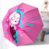 1pc Spider-Gwen Automatic Folding Umbrella - Compact 8-Rib Design, Durable Plastic & Iron, Daily Use F104007