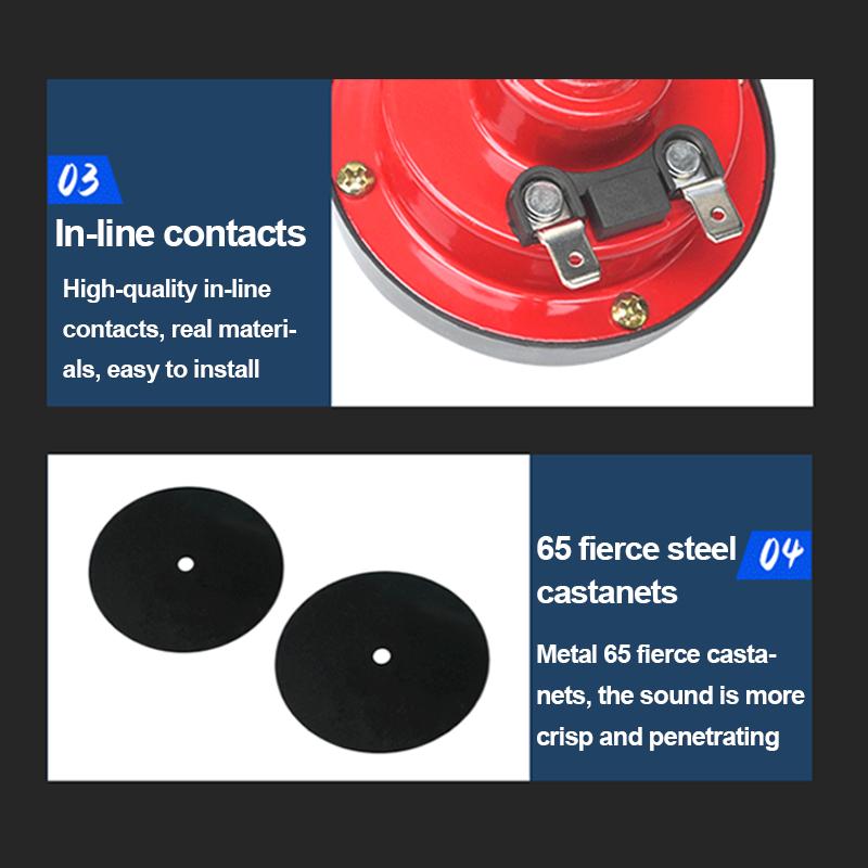 2pcs 300DB Air Snail Car Horn 12V/24V Truck Lorry SUV RV Train Truck Boat Loud Camper Universal