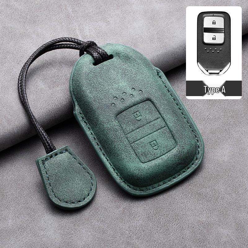 Compatible Leather Key Cover for GAC Toyota CRV, Crown, Accord, Civic, Haoying, and Inspire