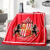 Sunderland Wappen Flanelldecke, Weiches Polyester, Modernes Design, Ganzjahresnutzung für Camping, Reisen, Geschenke für Feiertage oder Geburtstage
