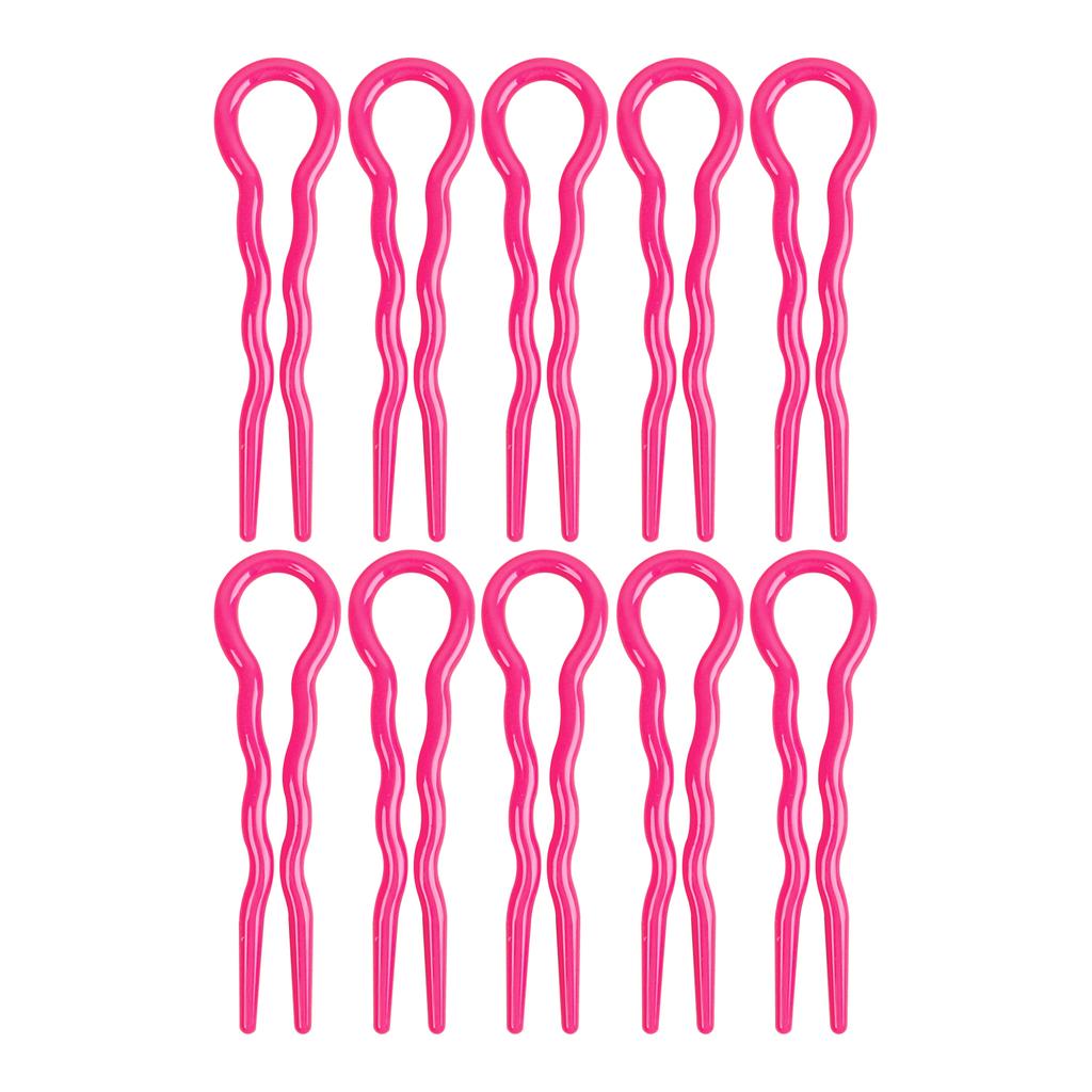 10Pcs Salon Hair Clip Waved U Shaped Plastic 3.3''Hair Sticks Barrettes Styling Hairstyle Tool Hair Accessories For Women Girls