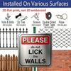 2D Flat, 1pc, Vintage Aluminium Metal Decorative Plaque, Please Do Not Lick The Walls, Retro Wall Art, Home Decor for Porch, Entryway, Hallway, Game