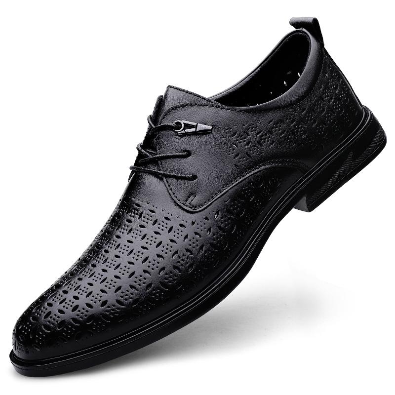 Fashion Genuine Leather Casual Shoes for Men Luxury Outdoor Oxford Shoes High Quality Lace Up Derby Shoes Formal Dress Footwear Sneakers