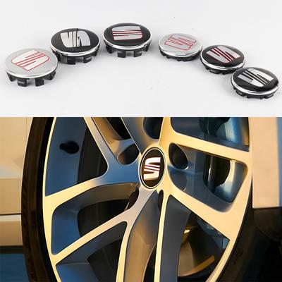 PKLC8 4Pcs 55/56/63mm Car Wheel Tire Center Emblem Cover Hub Caps Sticker for Cupra Ateca Leon 6f 6j FR Mk2 Mk3 5f 1p Lbiza Exeo