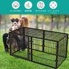 HEEOREV Pet Playpen, Dog Cage, Pet Fence with Doors (2 Doors, 140x70x80cm, Silver/Black) Easy Assembly, Flexible Layout, Potty Training, Escape Preven