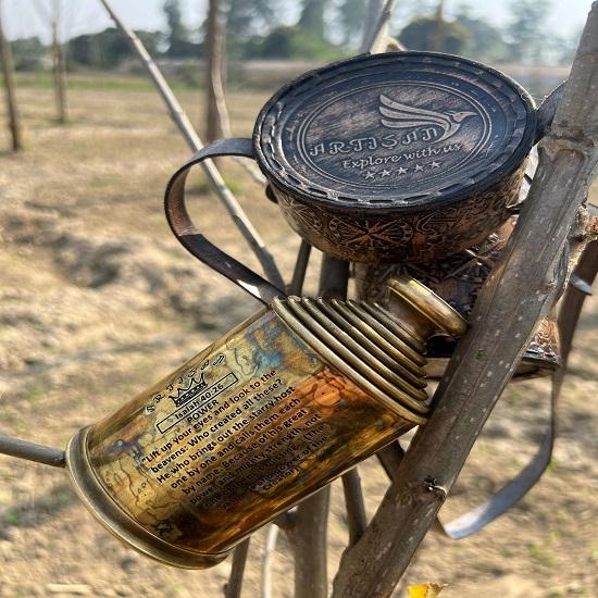 Brass Telescope Premium Handcrafted Leather Cover Engraved Isaiah 40:26 cm  Stargazing Gift Astronomy Decor Gift For him