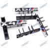 AAAQT1 M Logo Car Front Hood Grille Badge For BMW M1 M2 M3 M4 M5 M6 M7 M8 X3M X4M X5M X6M ABS Glossy Black X Emblem Front Grille Badge