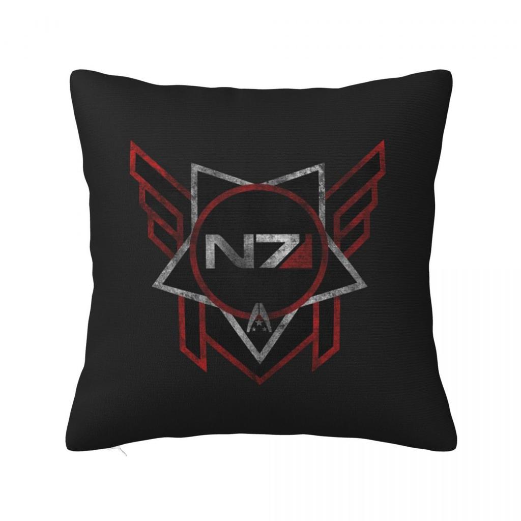 N7 Mass Effect Emblem Square Pillowcase Cushion Cover Pillow Case Throw Pillow Cover for Home Bedroom Car