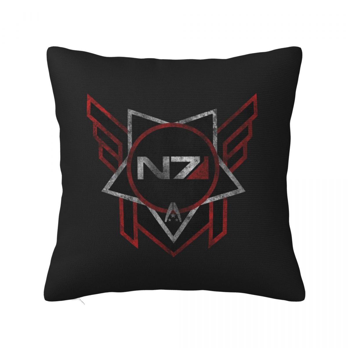 Квадратная наволочка для подушки с эмблемой N7 из Mass Effect, чехол для подушки, чехол для декоративной подушки для дома, спальни, автомобиля 12x12Inch