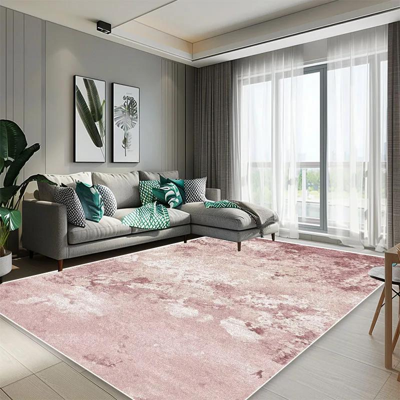 Modern Luxury Abstract Area Rug: Soft Plush Non-Slip for Living Room Under Sofa
