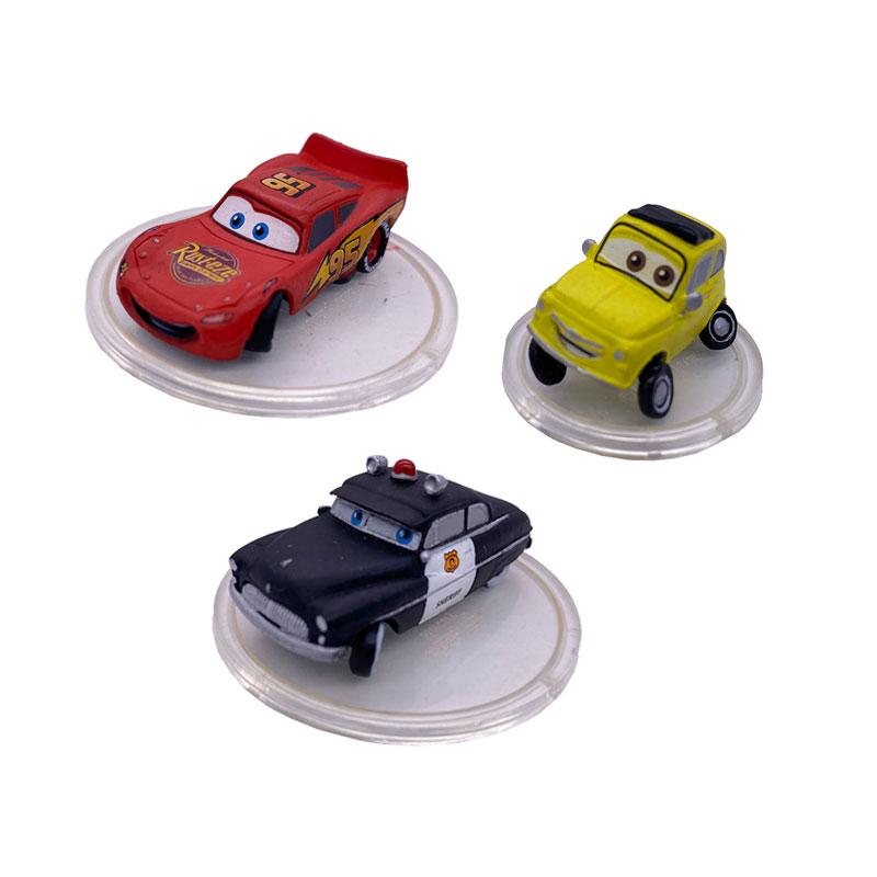 Pixar Cars Mcqueen Sheriff Flo Doc Hudson Luigi Guido Ramone Plastic Model Taart Decoratie Wielen Kunnen Niet Bewegen Kinder Cadeau