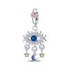 Copper Sparkling Crossover Star Shape Bead Charms Galaxy Blue Star Shape Murano Glass Charm Fits 3mm Bracelets Necklaces