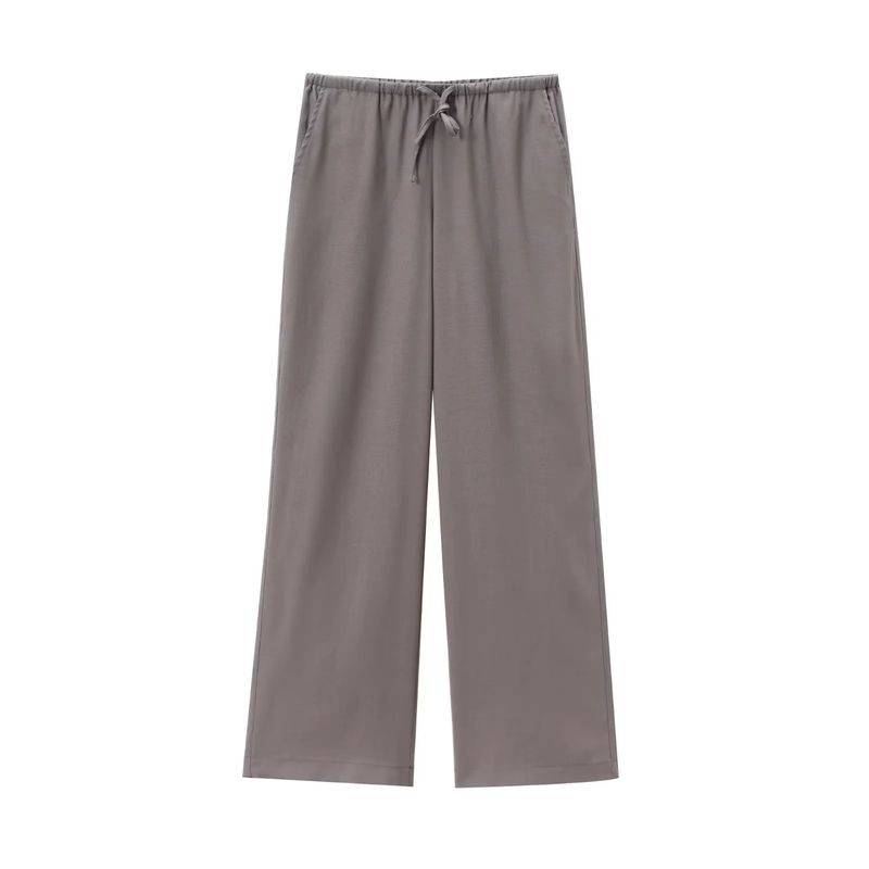 Spring New Arrival with Belt Texture Kimono Outerwear 8338735 Pajamas Style Pants 4391436