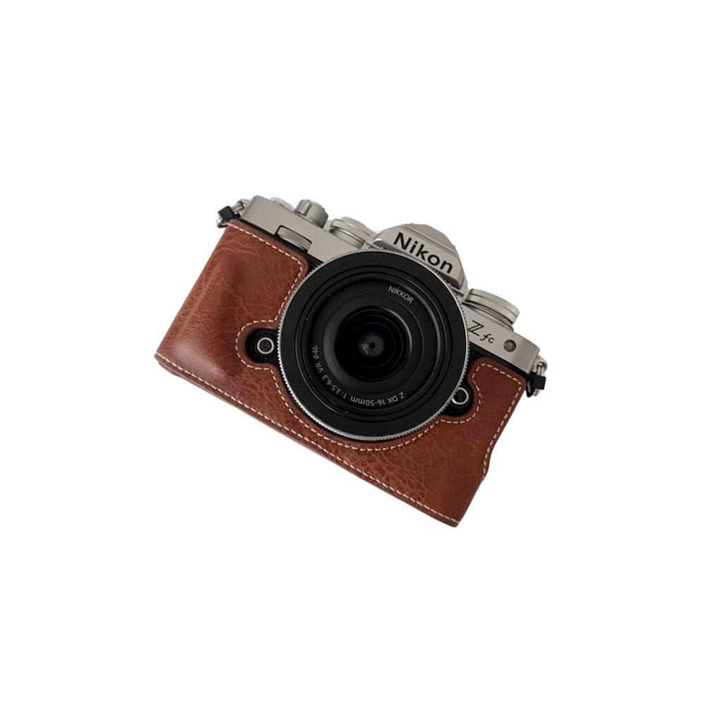 PU Lederen Camera Half Case Voor Nikon Zfc ZFC Batterijopening Onderkant Beschermhoes